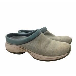 Merrell ENCORE BREEZE 3 CLOG blue green round toe slip on cushion size 7.5